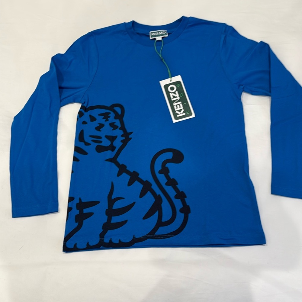 Kenzo kids blue long sleeve T-shirt